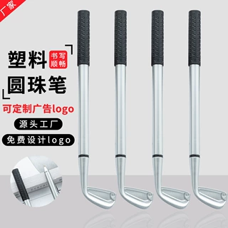 跨境新款高尔夫球杆圆珠笔单支高尔夫球杆塑料造型笔高尔夫礼品笔