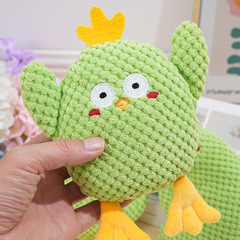 新品狗狗玩具毛绒陪睡绿鸡耐咬磨牙发声解闷小中型犬宠物发声玩具