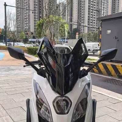 Suitable for Haojue Ufr150 Motorcycle front windshield - transparent-50r25glossy-black-masklifting-bracketcrossbar