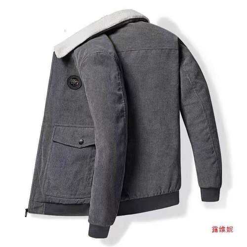 2025 New Autumn/Winter Padded and Thickened Men's Jacket Loose Casual Workwear Corduroy Coat for Middle-Youth Men