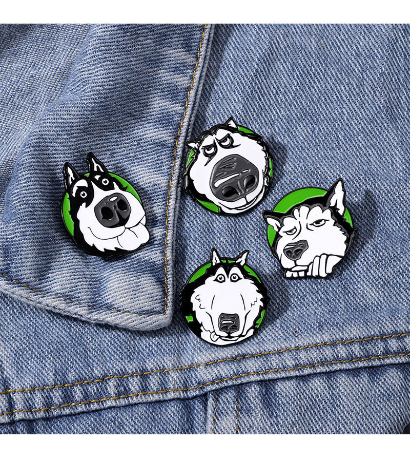 All Seasons Season Cute Pin Husky Dog Zinc Alloy Enamel Unisex Brooches
