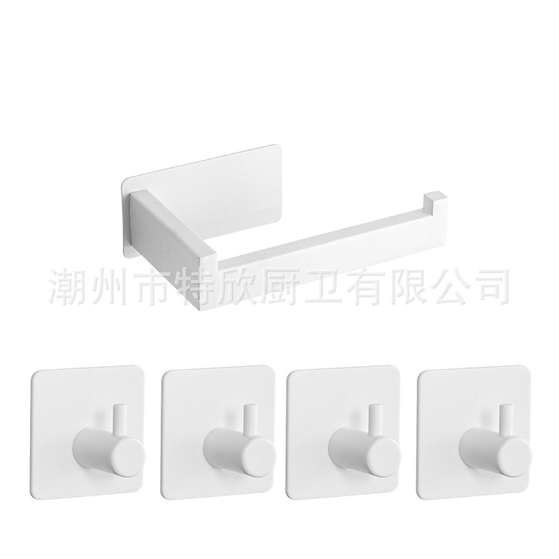 Caja de pañuelos de cocina titular de rollo negro inodoro de acero inoxidable titular de pañuelos ponche-Libre Rollo de papel higiénico rack de almacenamiento transfronterizo