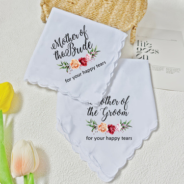 跨境新品2pcs Mother of the groom/Mother of the Bride 小手帕|undefined
