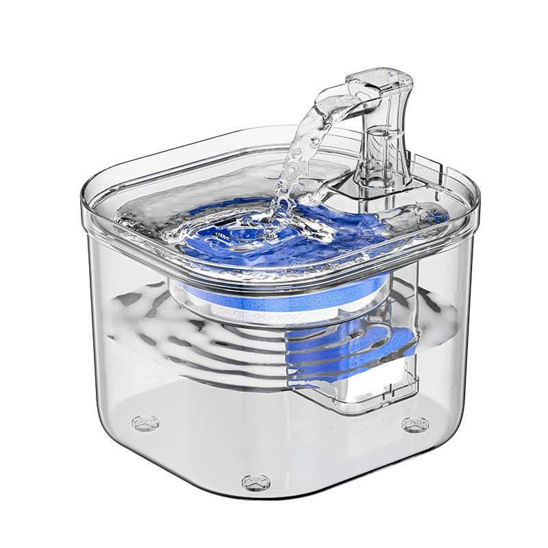 Автоматическая поилка для животных с циркуляцией и фильтрацией, умная поилка для кошек, миска для воды с проточной подачей и умным датчиком.