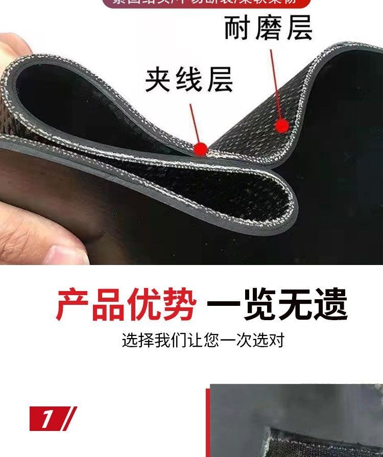 New wear-resistant rubber sheet conveyor belt, rubber pad for floor covering, specifically designed for trucks, with anti-slip and wear-resistant properties