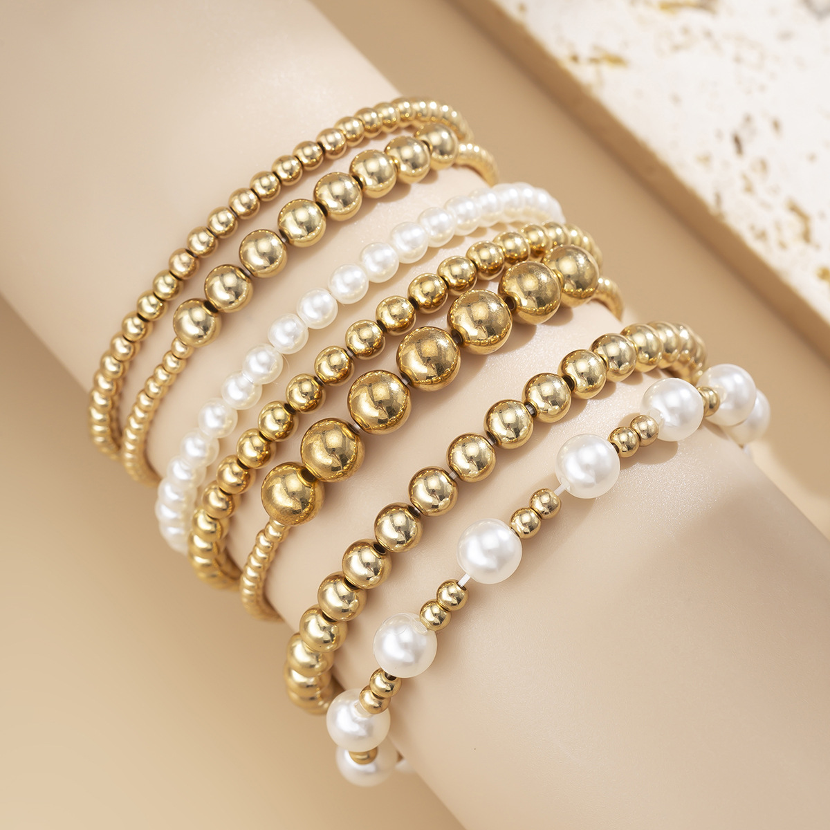 17g Weight CCB Pendant Material Bracelets Classification CCB, Imitation Pearl Chain Material Beaded Chain Chain Type 1 Set Quantity Banquet, Travel Occasion CCB, Imitation Pearl Material Heart Shape Pattern Women's Gender Plating Design Vintage Style Style Vintage Style Heart Shape CCB Imitation Pearl Beaded Chain Beaded Bracelets Wholesale 5