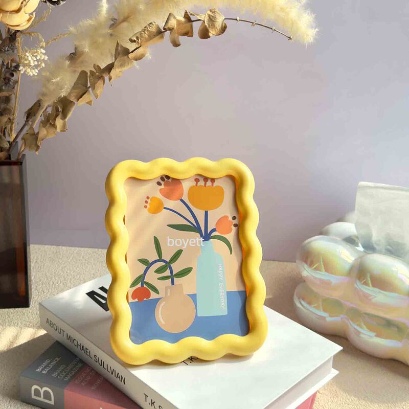 Cream style creative cute photo frame 6 inch acrylic postcard ticket frame desktop home decoration pendulum