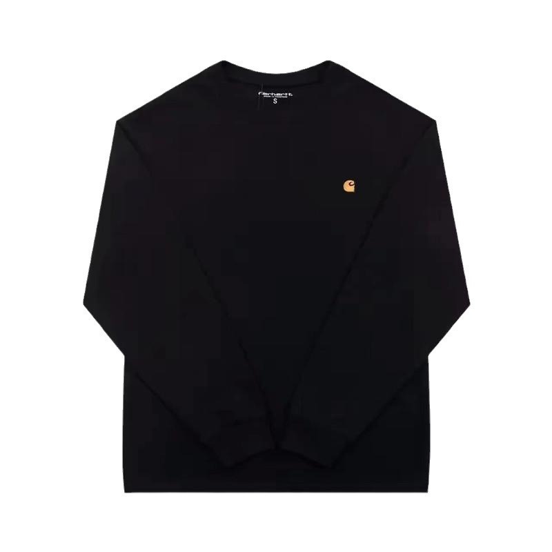 カーハット トレンド 新しい正しいバージョン CARHATT 日本のクラシック ゴールデン胸小ロゴ メンズ レディース ラウンド|undefined