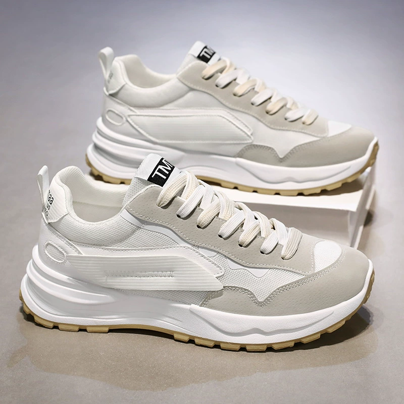 Летняя мужская обувь 2024 новая дышащая сетка маленькая белая обувь мужская спортивная обувь корейская версия универсальная повседневная обувь для мужчин