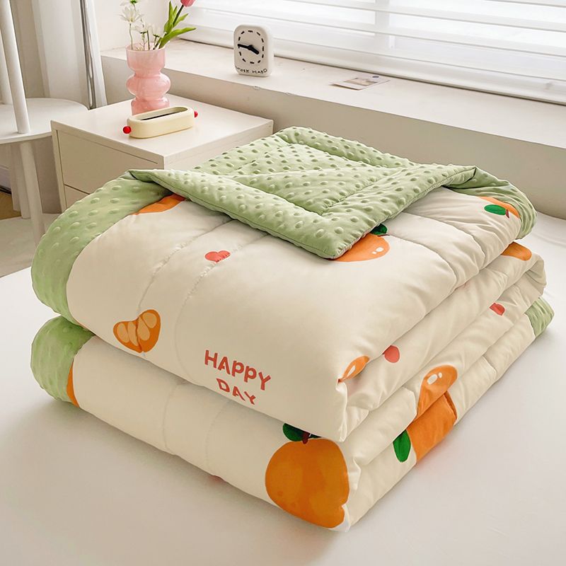 Summer Class A can wash cotton doodle air conditioning summer cool quilts for children's dormitory single spring and autumn thin quilt machine wash