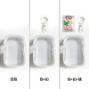 Single zipper small square bag, white, 6*3.5*9cm (empty bag)
