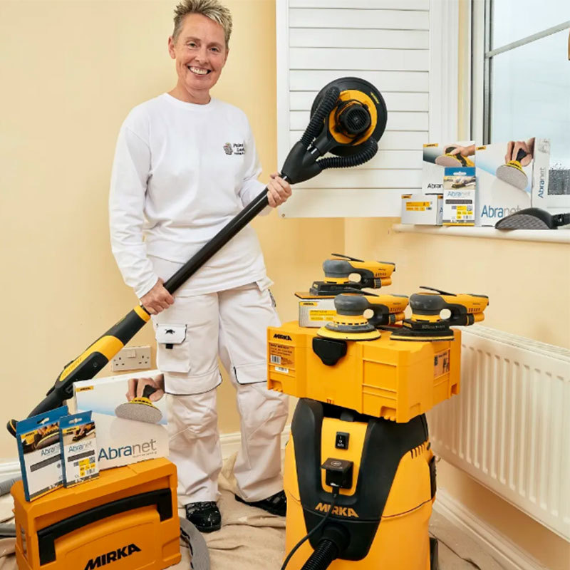 磨卡墙面抛光摩卡打磨机工具无尘自吸长杆墙壁机吸顶腻子无刷砂纸