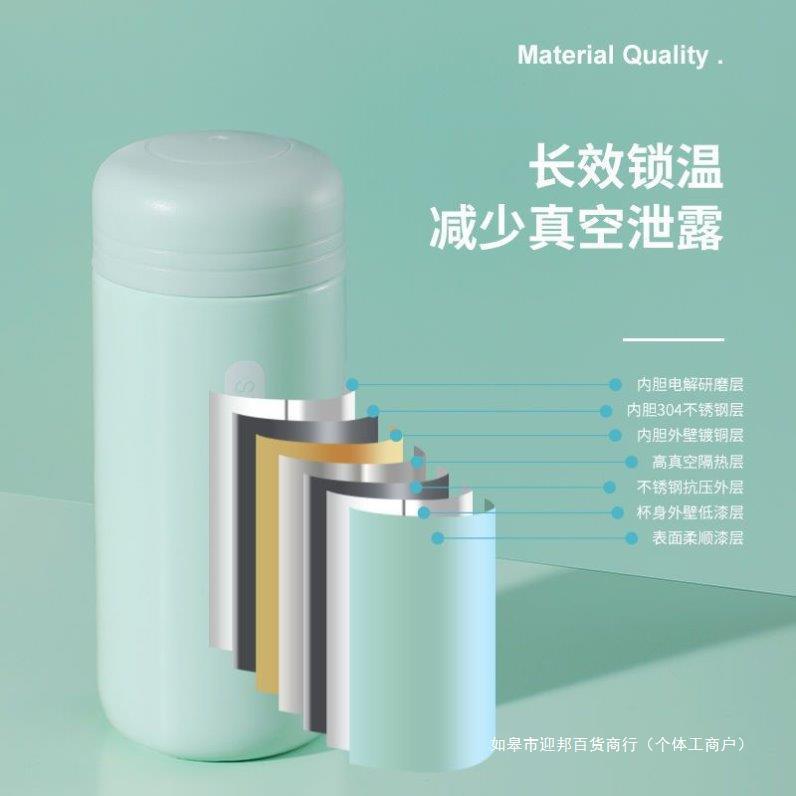 Small thermos cup fan portable small pocket small female male female student cup portable cute simple thermos cup