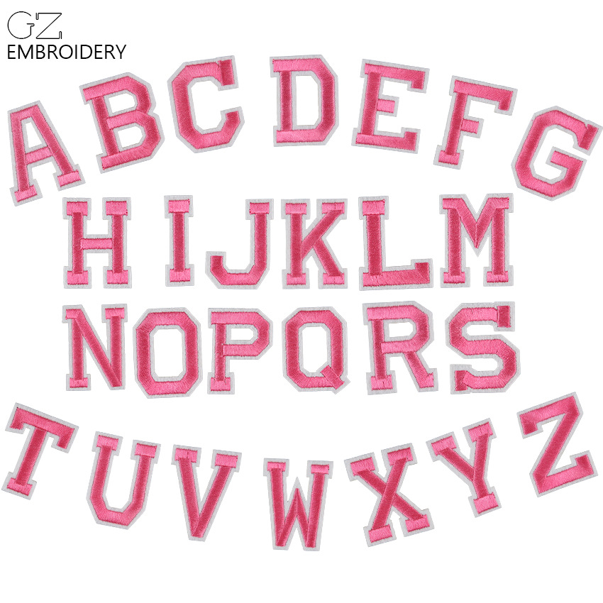 Guanze 26 colorido letras inglesas bordado pegatinas de tela planchado 10 colores opcionales ropa sombrero teléfono caso Accesorios