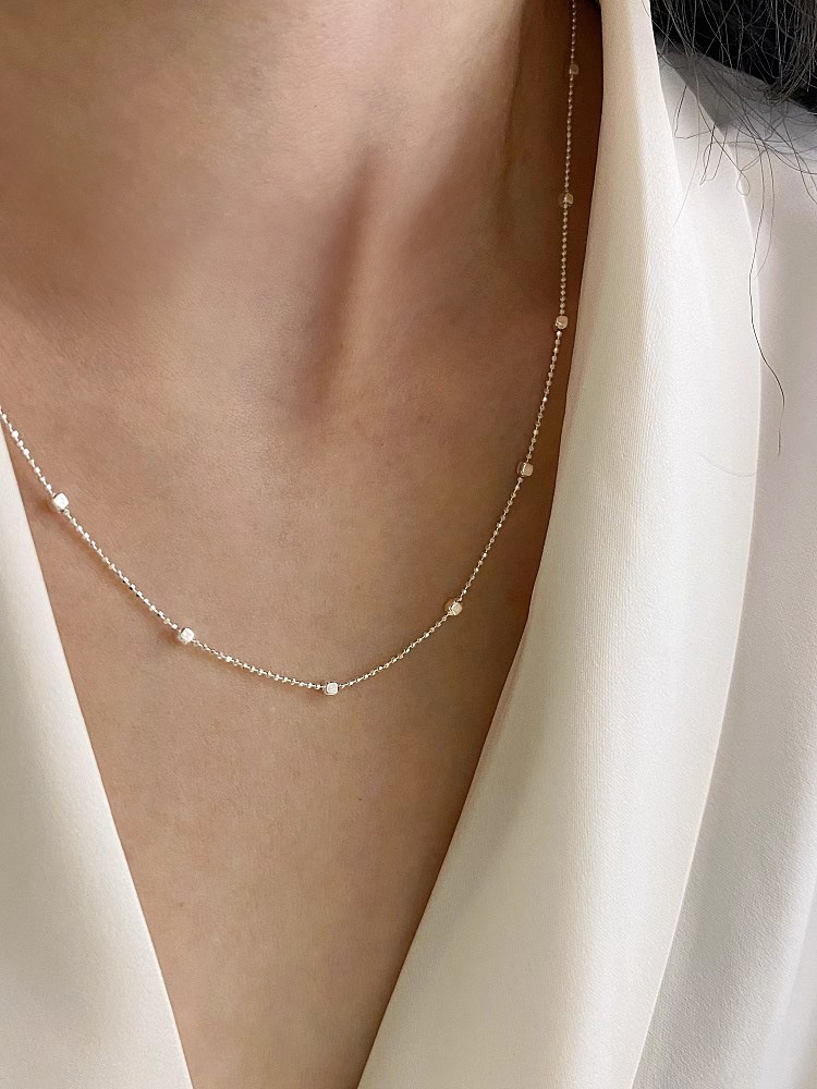 925 Sterling Silver Polishing Geometric Necklace display picture 11