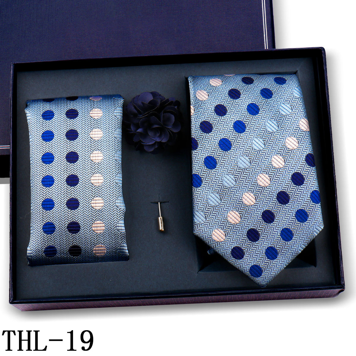 Juego de Corbata y Pañuelo para Hombre Poliéster para Bodas y Eventos de Negocios image 25