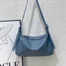 全头层牛皮自然摔纹女士包袋单肩斜跨欧美气质跨境时尚真皮包包软