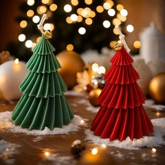 折り紙回転クリスマスツリー香薫ろうそく模工芸品家庭装飾品拡香石膏シリコン金型