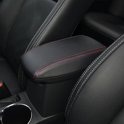 Sürətlər qutusu və əl tormozu başlıqları – Protective Leather Cover - black-leather-red-line-without-label