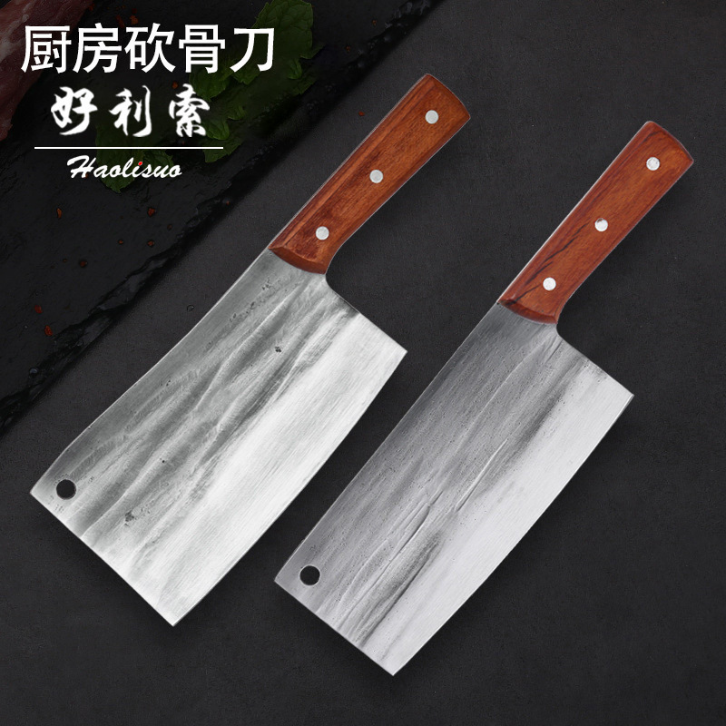 Cuchillo de cocina cuchillo de cocina forjado a mano cuchillo de cocina cuchillo de corte de hueso cuchillo de cocina de madera sólida antideslizante cuchillo de cocina