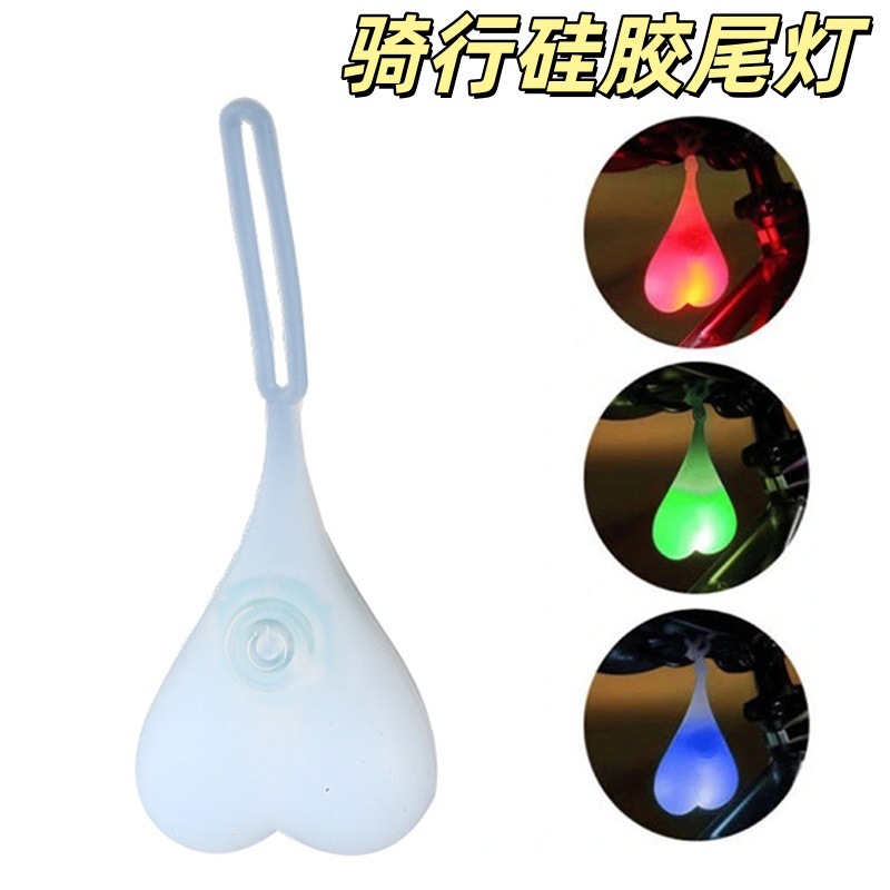 Bicycle Light Silicone Egg Tail Light Bicycle Night Riding Light Outdoor Backpack Hanging Light Personalized Safety Warning Light