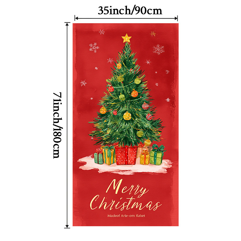 Lámparas de color de Navidad cubierta de tela decoración puerta de poliéster de alta densidad tela de fondo de Año Nuevo fiesta de puerta de entrada amueblado tapices