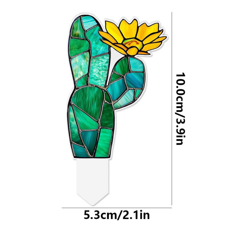 跨境新款2D亚克力盆栽花盆栽装饰插件户外草坪装饰植物摆件|undefined