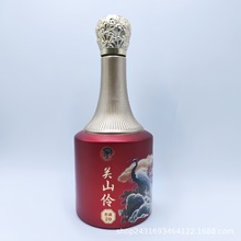独特造型 设计 500ml 烤花 喷釉 玻璃空瓶 批发 白酒瓶 一斤装