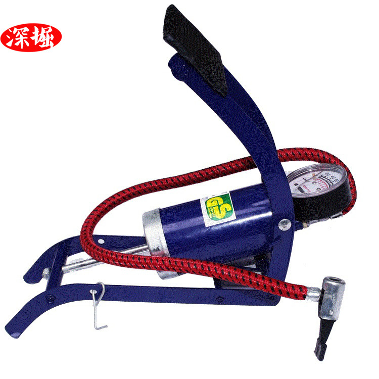 小号脚踩打气筒 摩托车自行车充气泵车用高压脚踩打气泵 650G