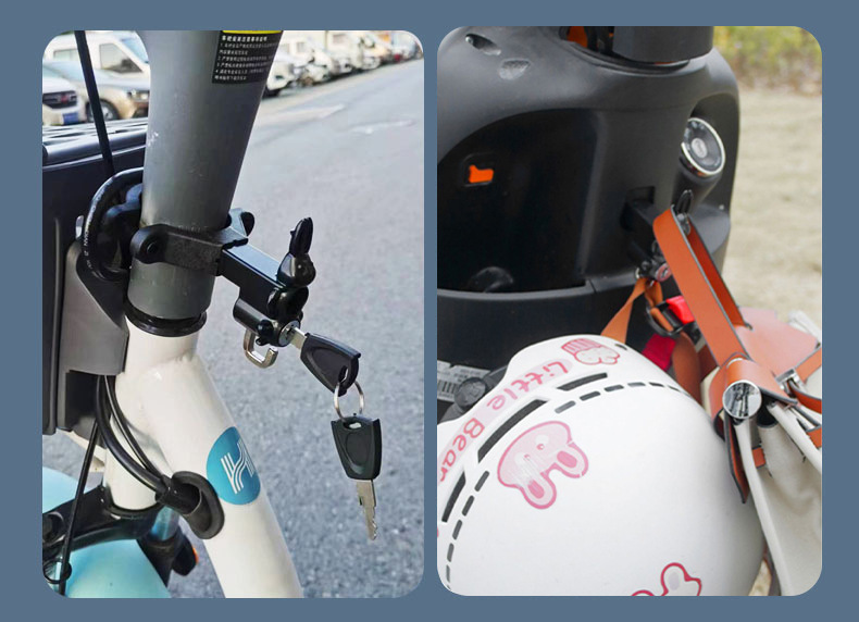 Bicycle Hook Lock, Electric Vehicle Front Helmet Lock Hook, Electric Bike Hanging Hook, Multifunctional Anti-Theft Lock