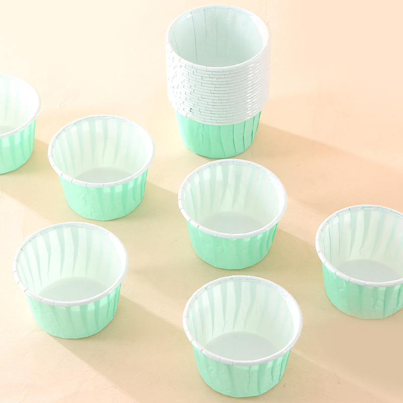 烘焙蛋糕紙杯馬芬杯一次性防油紙托卷邊甜品台慕斯底托杯卷口批發