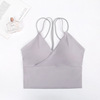 Summer silk sexy sports bra, breast tightener, T-shirt, underwear, for small vest, V-neckline