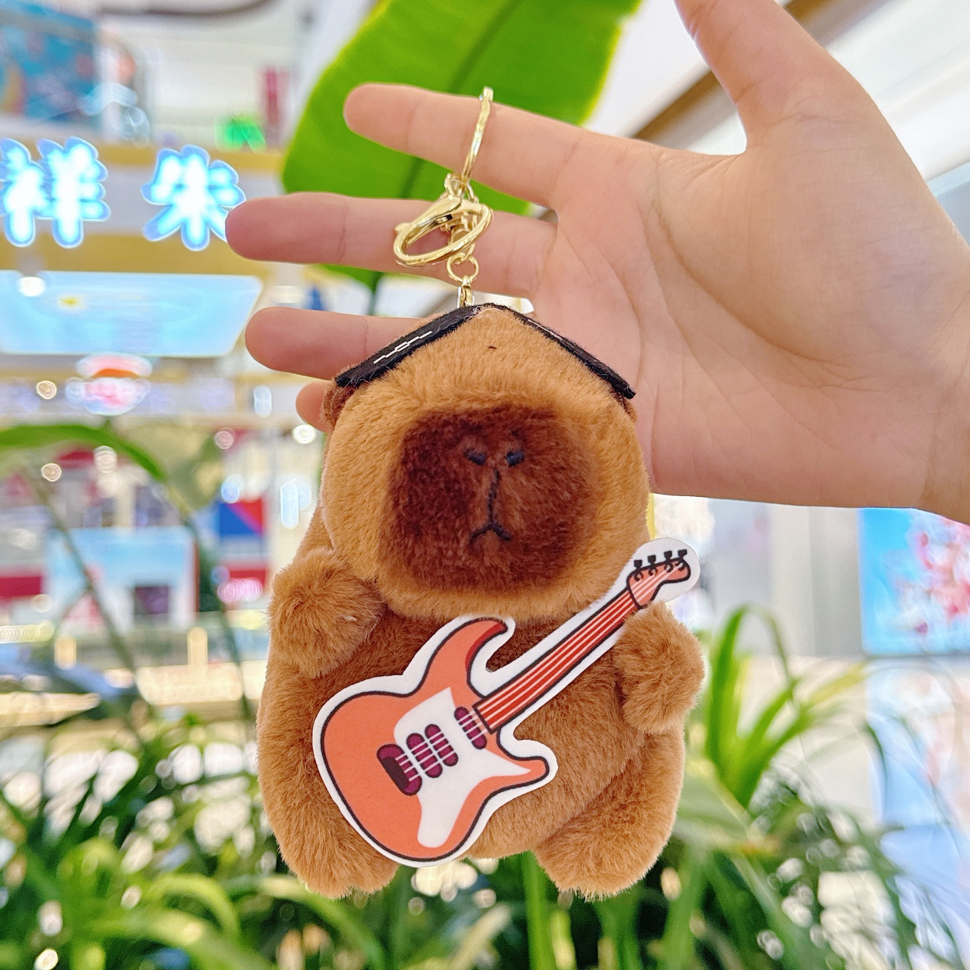 오렌지 기타 다크 브라운 카피바라 + 골드 버클