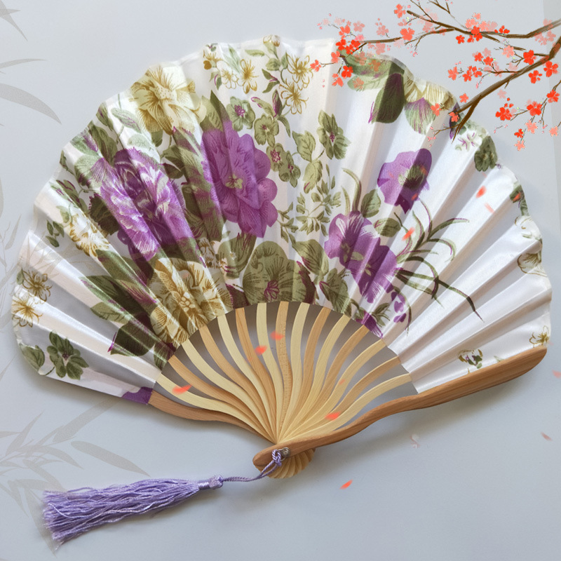 Inventario transfronterizo caliente hermoso y ventilador de conchas de viento S hueso de dragón cuchillo ventilador de hueso de bambú artesanía regalos ventilador mayorista