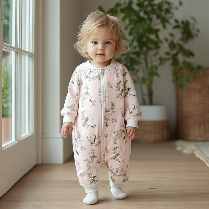 Split-Leg Sleeping Bag, Four-Season Baby Sleeping Bag, Spring and Summer Thin Baby Gauze Pajamas, Air-Conditioned Room Anti-Kick Quilt Artifact for Kidsren