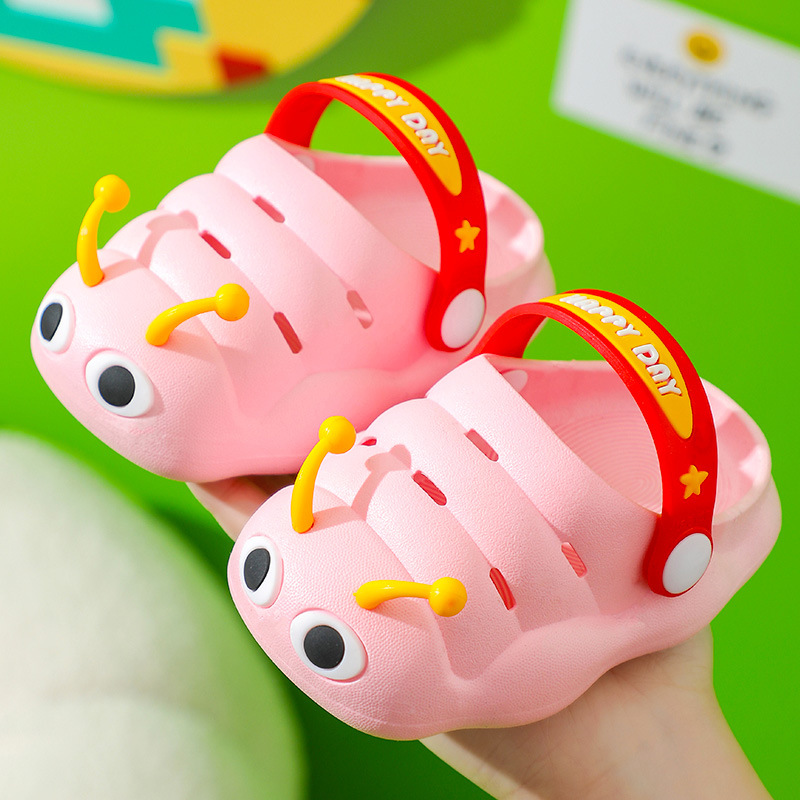 Sandalias de bebé verano Caterpillar zapatos de agujero Niños para niños y niñas infantiles antideslizantes de fondo suave anticolisión interior