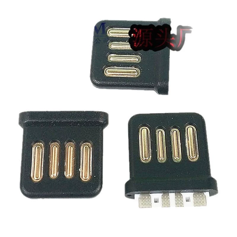 USB 2.0 полностью пластиковый двухсторонний мужской штекер ультракороткое тело 15.0 сварной провод штекер 4P двунаправленное соединение