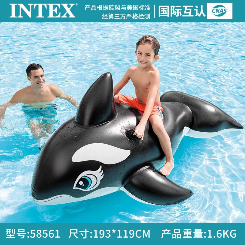 Надувной плавательный круг (INTEX) — лебедь/фламинго/единорог/павлин/и т.д., ПВХ, для взрослых и детей, варианты 105×82 см