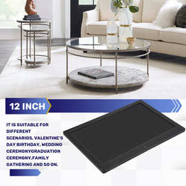 插U盘SD卡循环播放图片视频广告机日历闹钟12寸电子相册数码相框