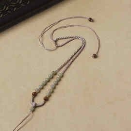 高档男女小平安扣戒指玉佩红绳极细款和田玉玉坠挂坠吊坠项链绳