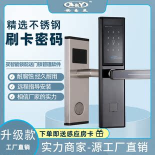 Hotel door lock hotel magnetic card induction lock wooden door password lock card lock apartment pass lock electronic smart door lock