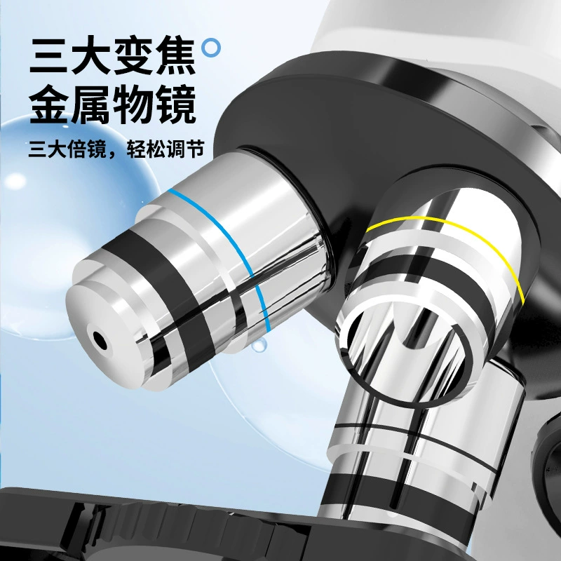 Children's microscope, set for experiments, toy for students, for secondary school, science and technology