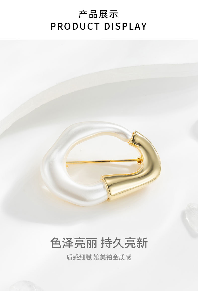 时尚简约金属设计感异形胸针小众轻奢高级感胸花新品潮