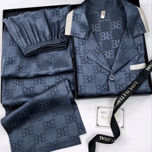 Silk Pijama, long-sleeve, high-quality style, jacquard pattern, sin weaving