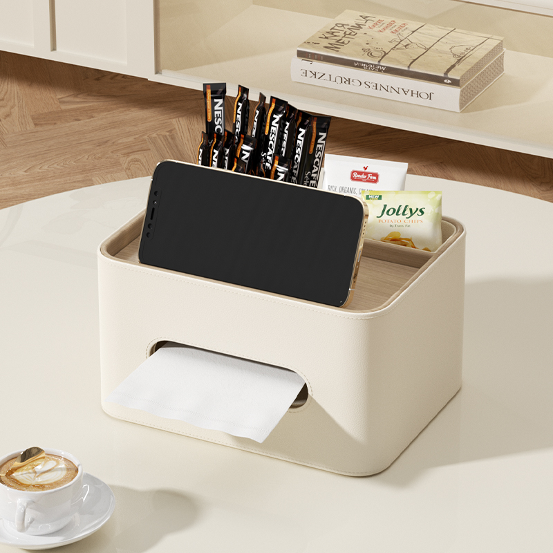 桌面遥控收纳防尘抽纸盒车载 家用客厅茶几简约创意多功能纸巾盒