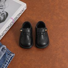 冬季新款加绒保暖棉鞋男童皮鞋防滑软底童鞋女孩学步鞋英伦宝宝鞋