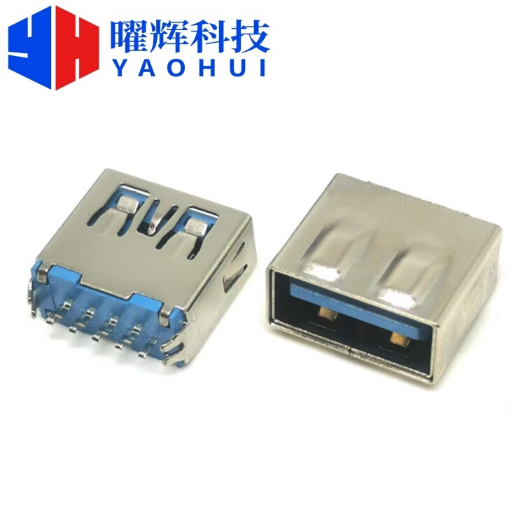 USB 3.0 9Pin Af Female Socket Splint 0.8/1.0 with Sheath Long L=11.5Mm Straight Edge Blue Glue USB 3.0 9Pin Af Female Socket Splint 0.8/1.0 with Sheath Long L=11.5Mm Straight Edge Blue Glue