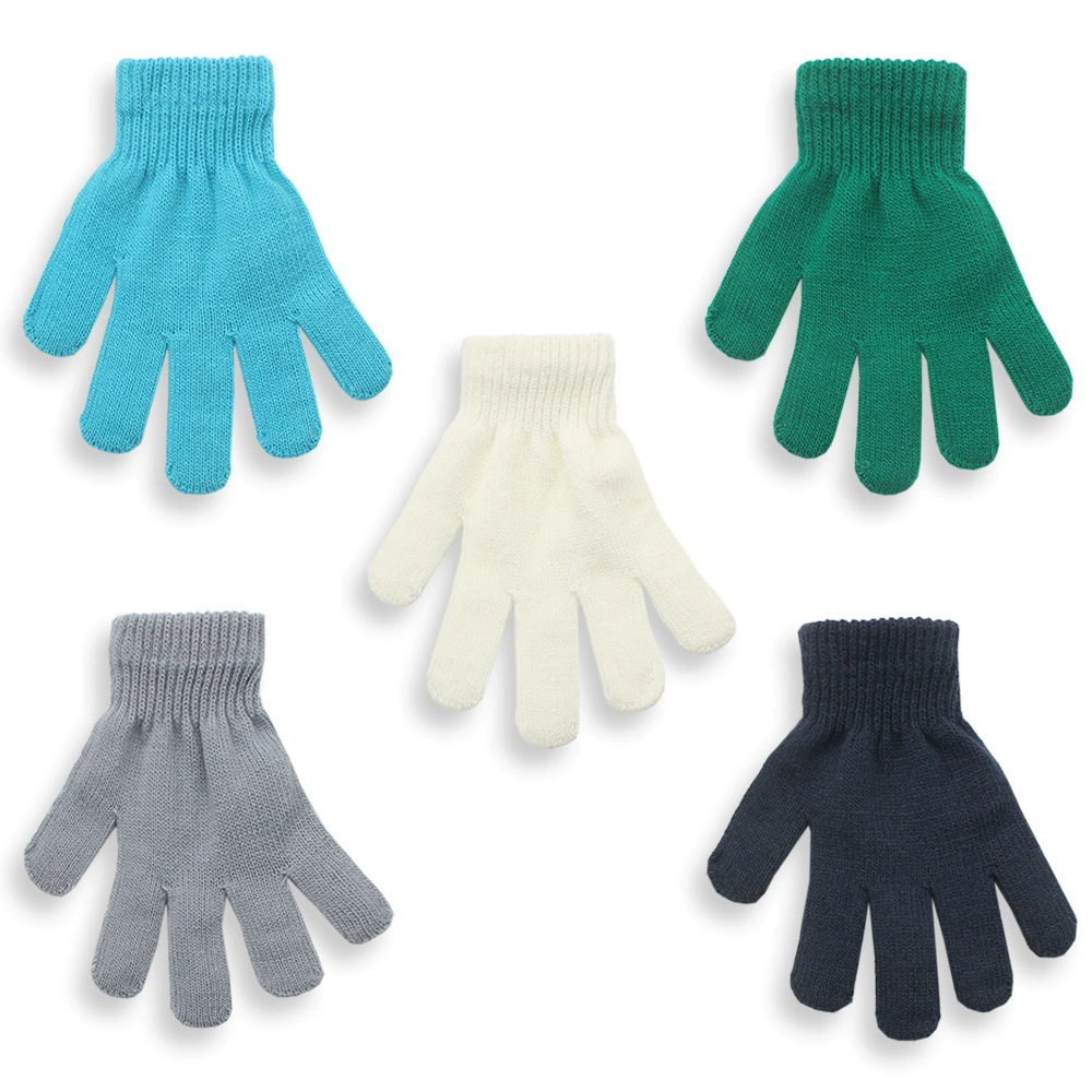Декоративные перчатки на День защиты детей Детские вязаные перчатки Многоцветные Детские теплые перчатки для малышей Перчатки для пальцев