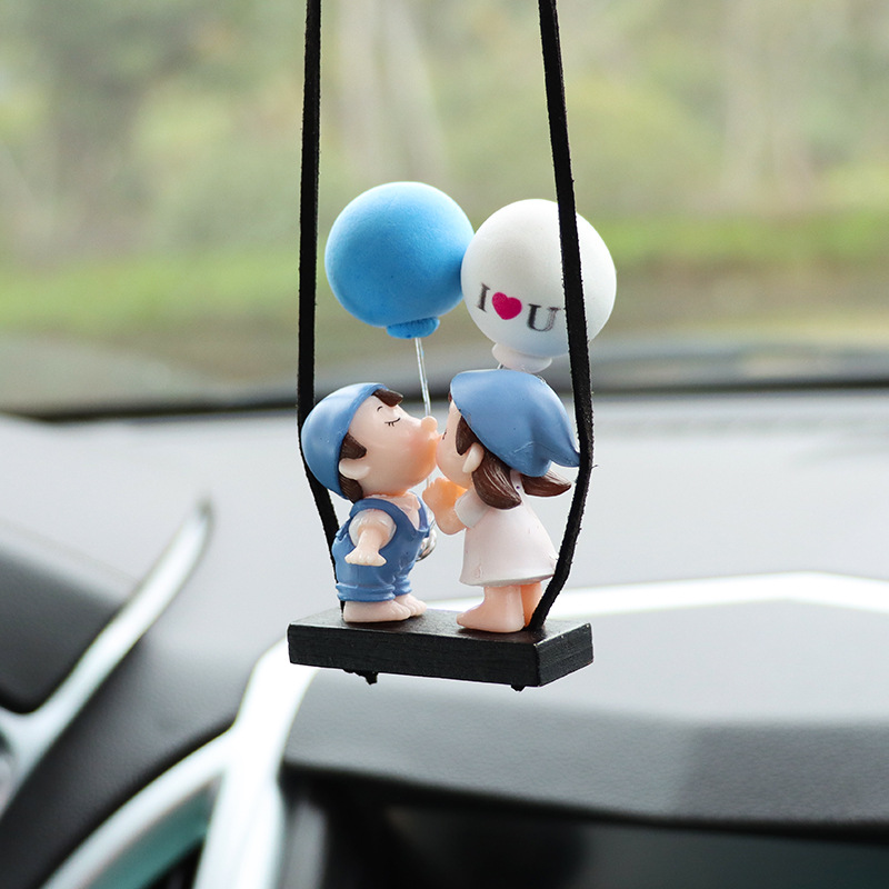 Confession balloon kiss mouth boy girl Car Rearview mirror pendant car interior pendant decoration car ornaments