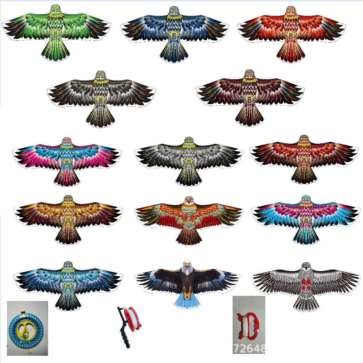 Weifang Eagle cometa al por mayor pastoral pájaros aterrorizadores de pájaros artefactos de la brisa fácil de volar niños dibujos animados adultos fabricantes de cometas